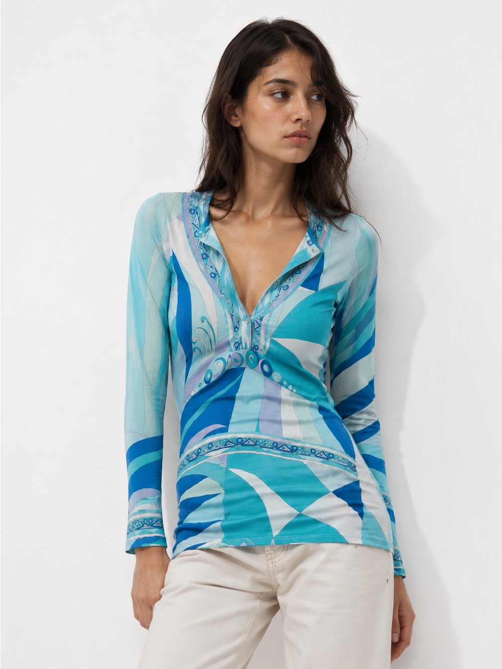 Emilio Pucci Iride & Pesci Tunic Top